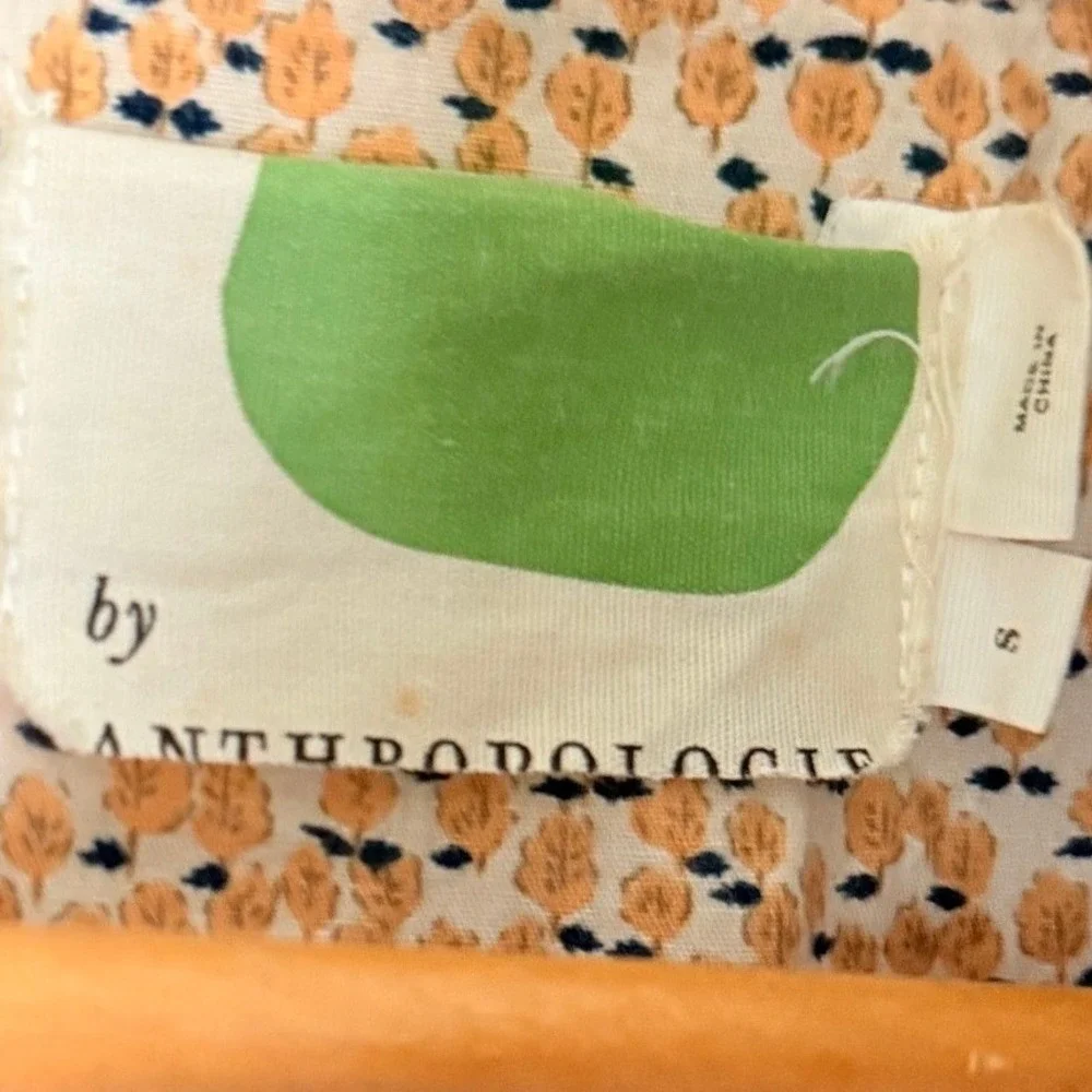 Anthropologie Sherpa Fleece Jacket‎ Small Cream Navy Blue Piping Mock Neck